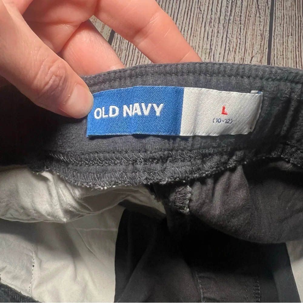 Old Navy‎ Boys Dark Gray Elastic Waist Drawstring Shorts Size Large 10/12 School